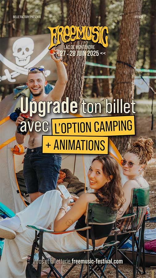 Option camping pour les billets achetés sans l'option